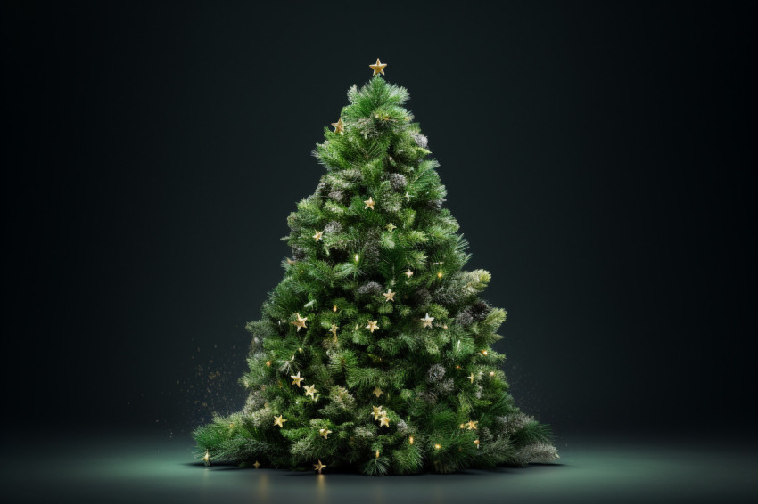 A photo of a Christmas tree made out of empty space