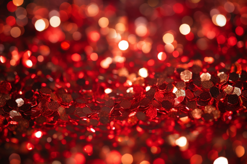 A picture of red, sparkling old fashioned lights in the backgrou