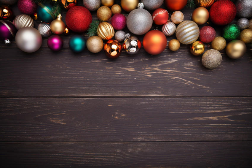 A photo of a christmas scene with a fir tree and decorations on