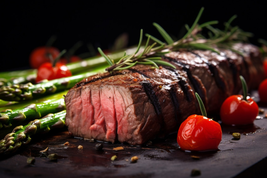 A picture of a ribeye steak that has been cooked on a grill with