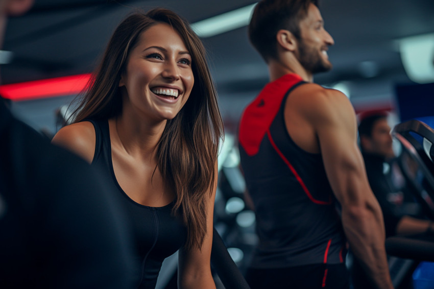 A picture of good looking young people exercising