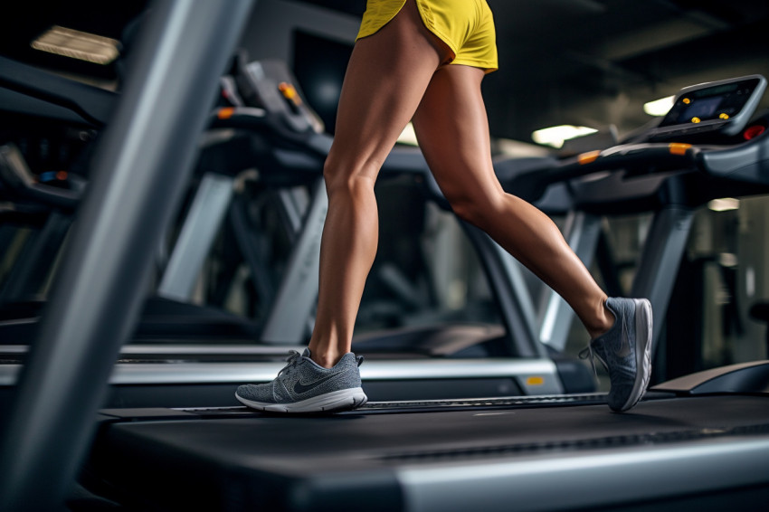 A picture of people running on a treadmill in a gym