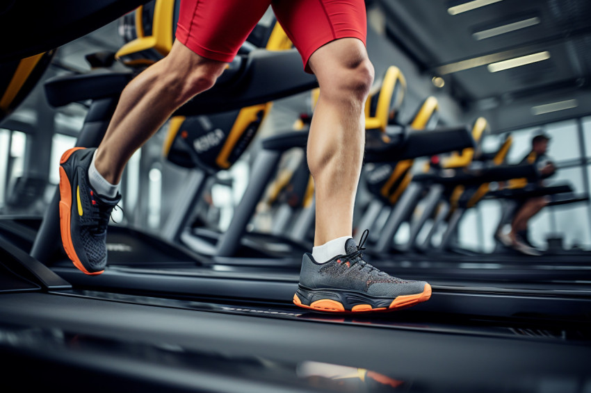 A picture of people running on a treadmill in a gym