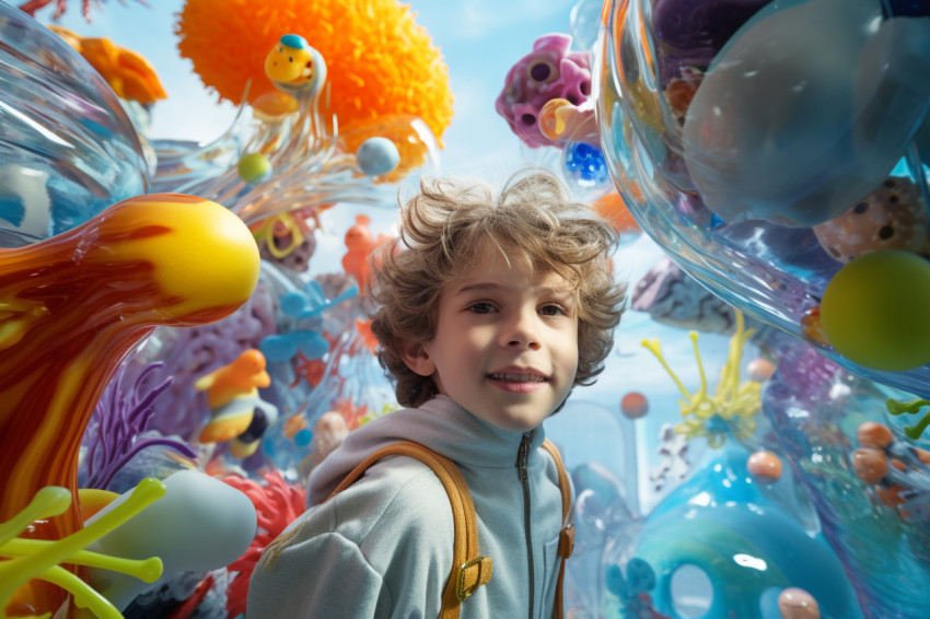 A picture of children playing in a water park