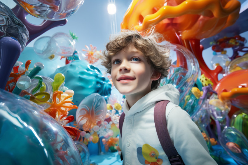 A picture of children playing in a water park