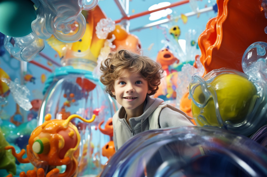 A picture of children playing in a water park