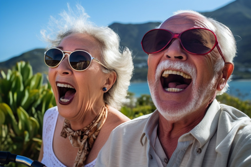 Middle aged couple reacts to shocking news