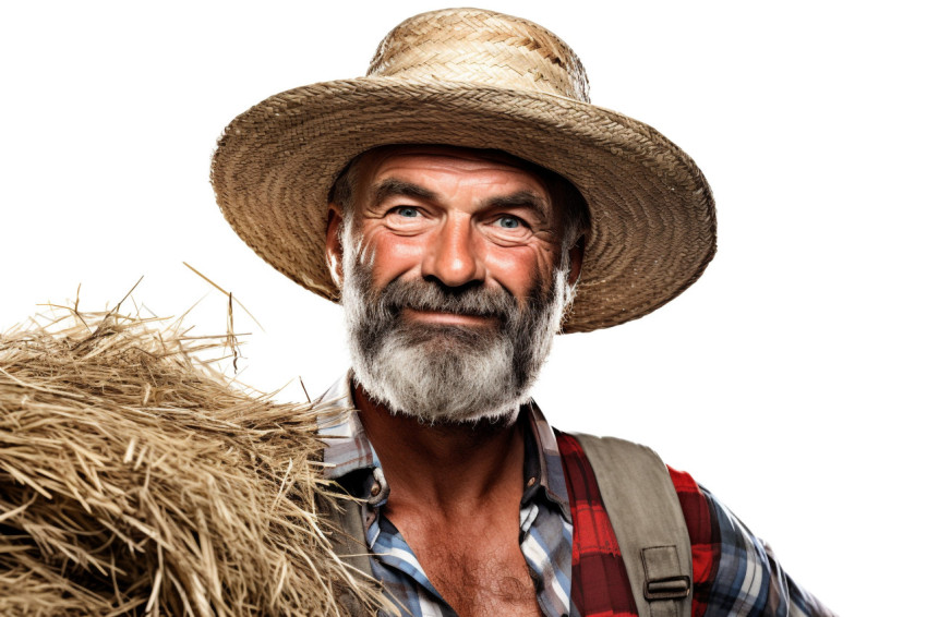 Farmer photo white background