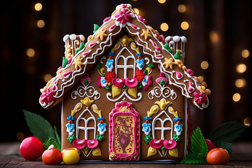 Ornamental gingerbread house