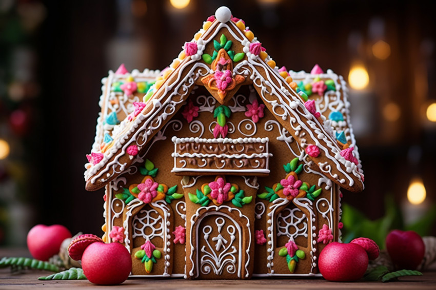 Ornamental gingerbread house