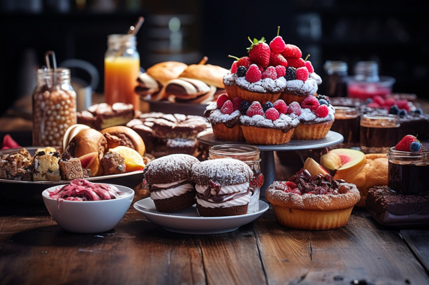 Dessert table with a variety of sweet treats