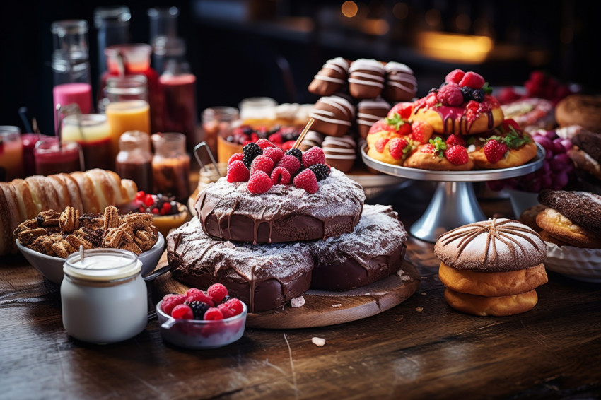 Dessert table with a variety of sweet treats