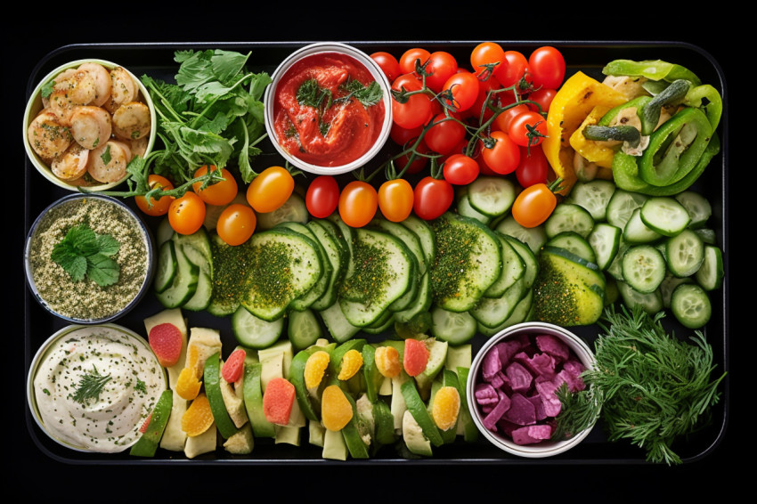 Appetizer tray with delicious bites