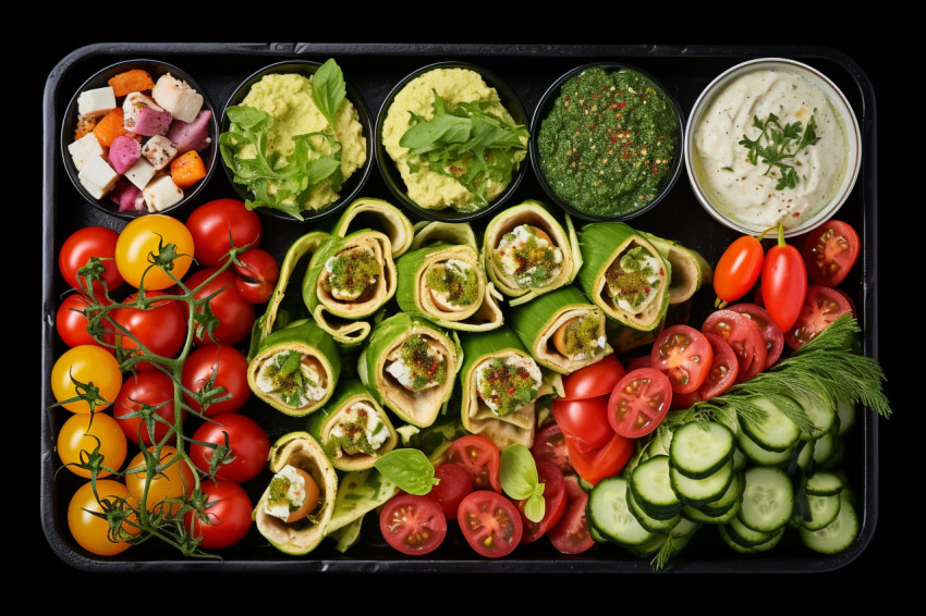 Appetizer tray with delicious bites