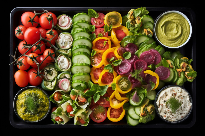 Appetizer tray with delicious bites