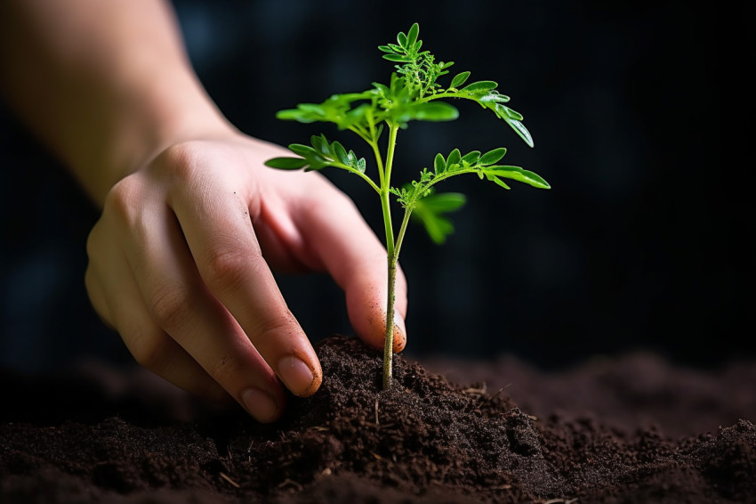 Grow and nurture a small potted plant to demonstrate care and investment