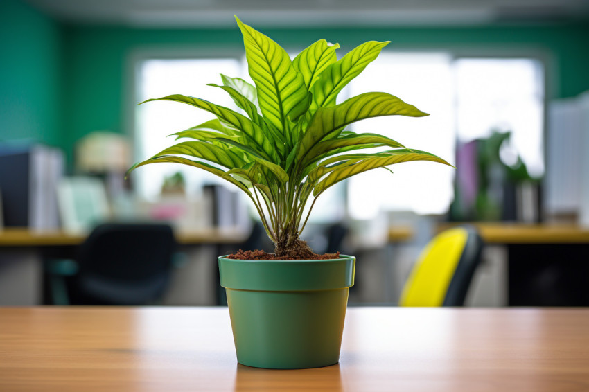 Desk plant for office