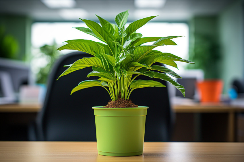 Desk plant for office