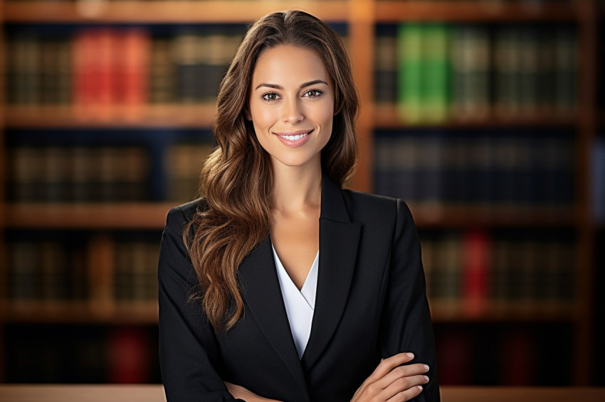 Approachable female lawyer with a welcoming smile