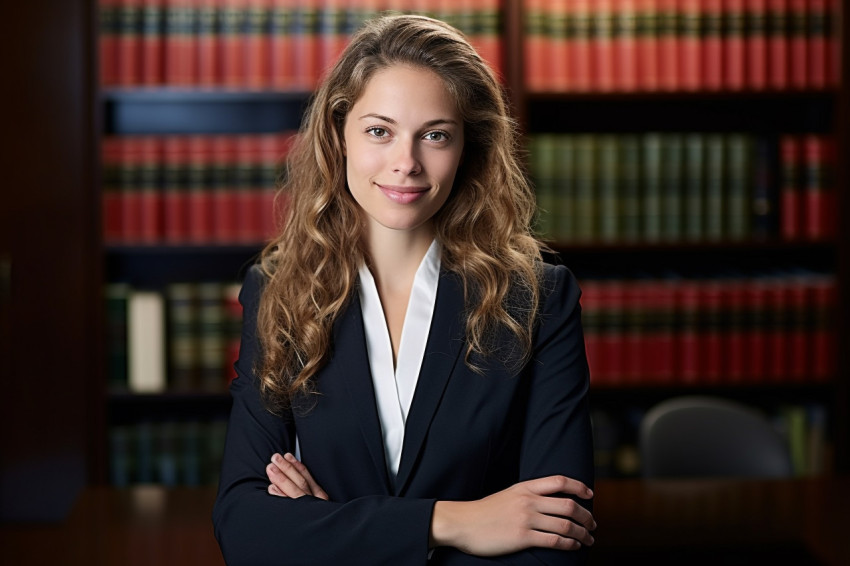 Approachable female lawyer with a welcoming smile