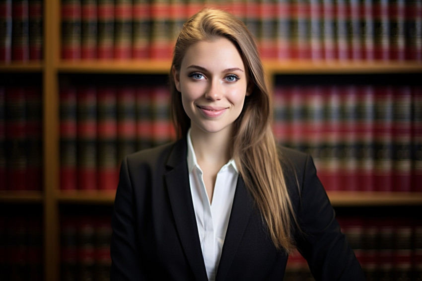 Approachable female attorney with a friendly demeanor