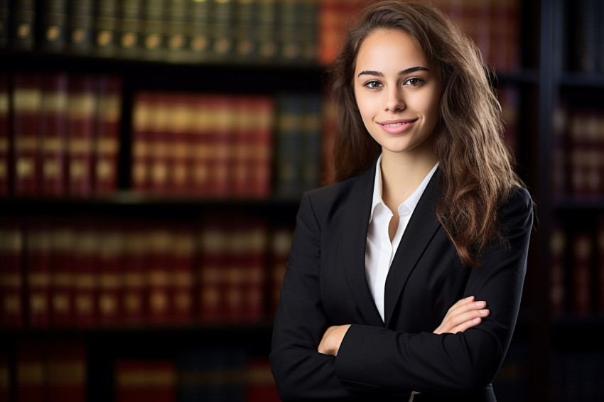 Approachable female attorney with a friendly demeanor