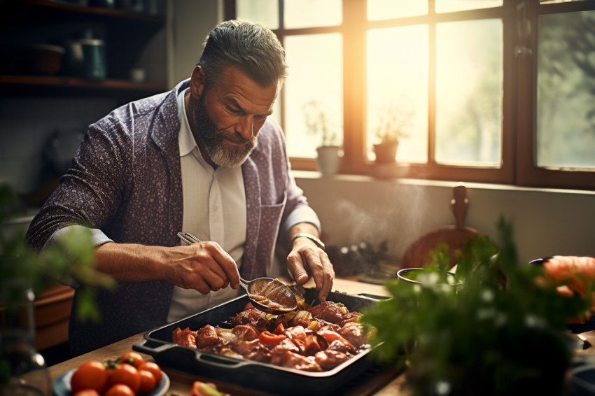 Savvy chef expertly flavors a hot steak