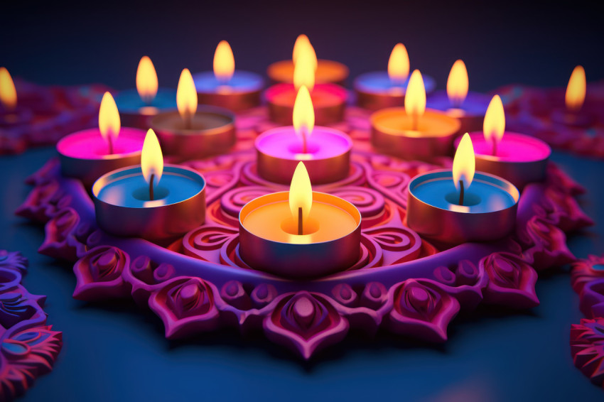 Diwali background with diya candles Diwali background with diya candles