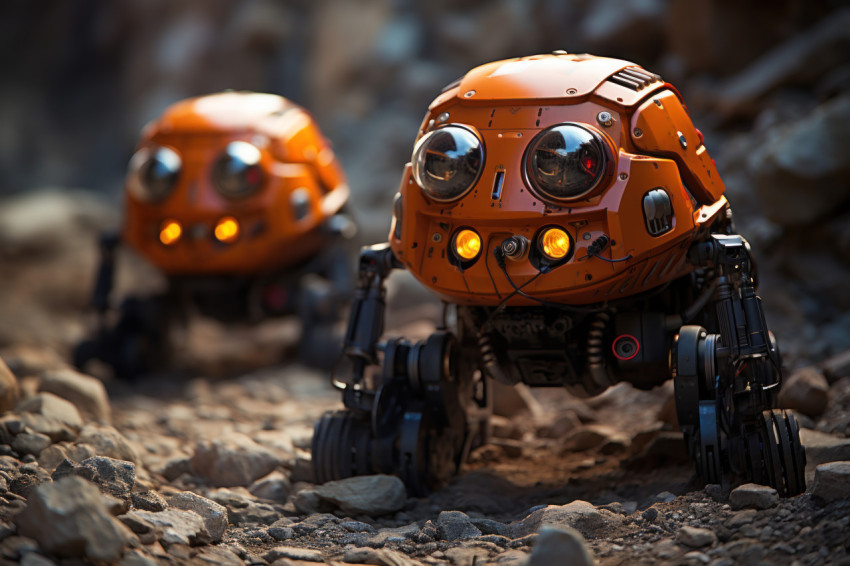 Futuristic mars exploration robotic marvels at work, futurism im