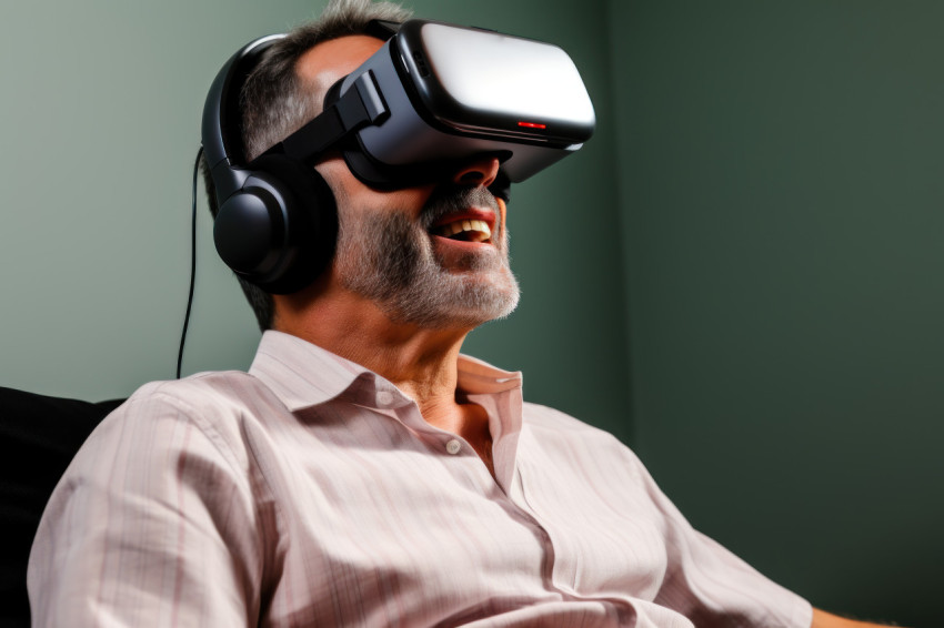 Therapists using ar glasses in virtual reality healing sessions,