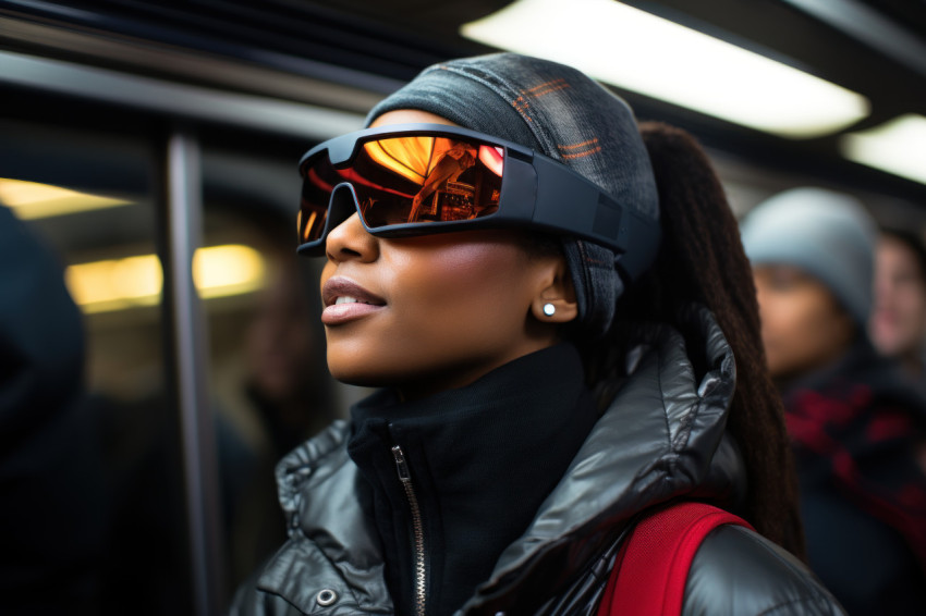 Commuters embrace ar glasses for real time updates, futurism ima