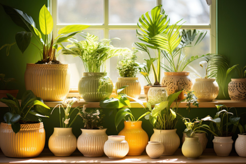 A hygge inspired display of indoor plants