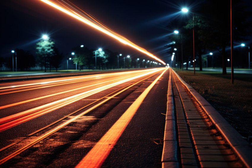 Little runners speed captured in long exposure light streaks, ru