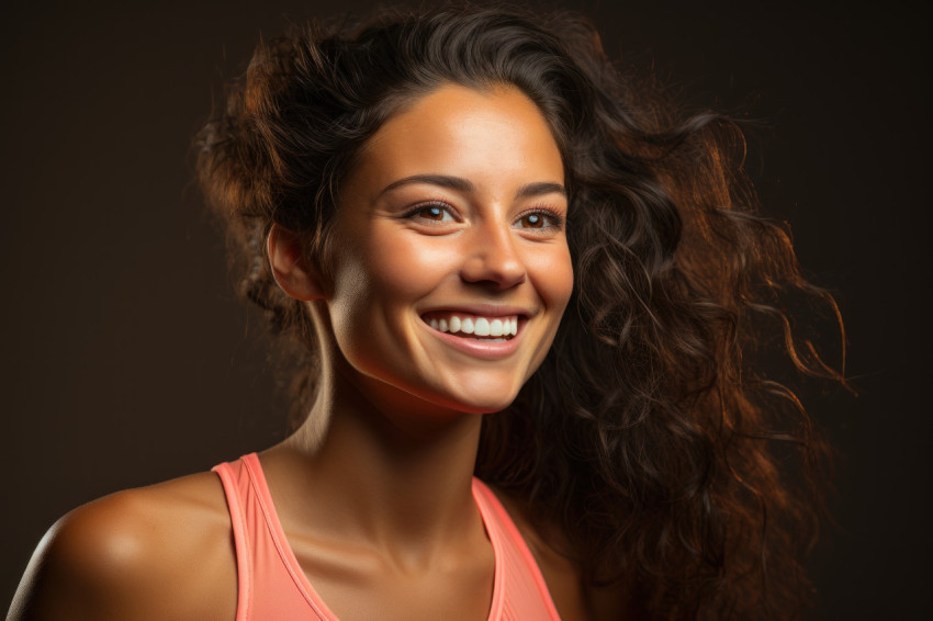 Female runner prioritizes hydration with a quick sip during the