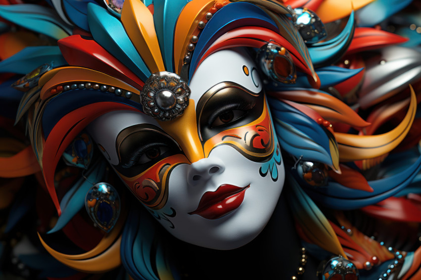 Masked spectacle carnival masks create mesmerizing patterns