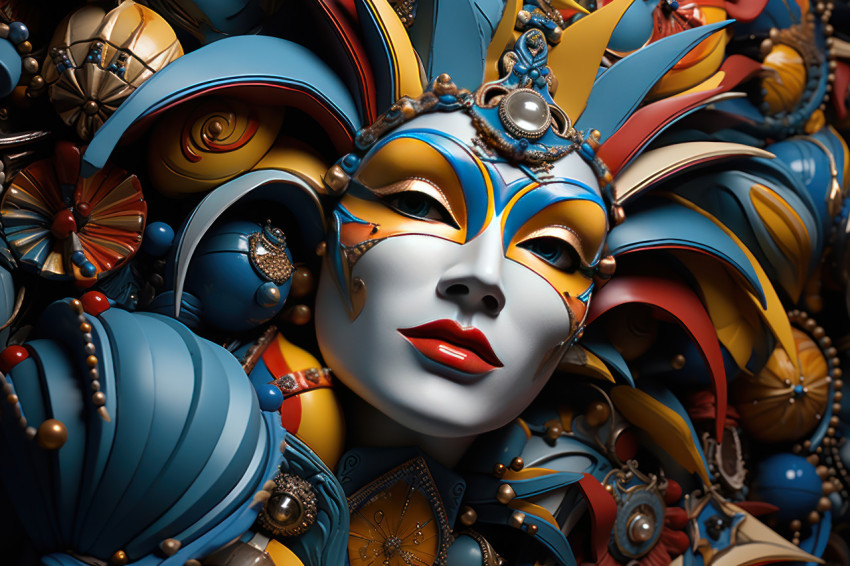 The enigmatic mask collection at the carnival