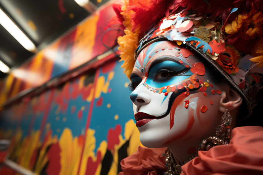 Modern interpretation venetian carnival murals with a twist