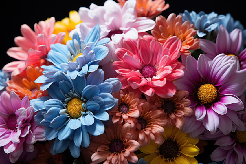 Flowers paint a vibrant rainbow palette