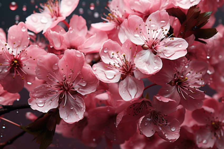 Cherry blossoms falling like gentle rain