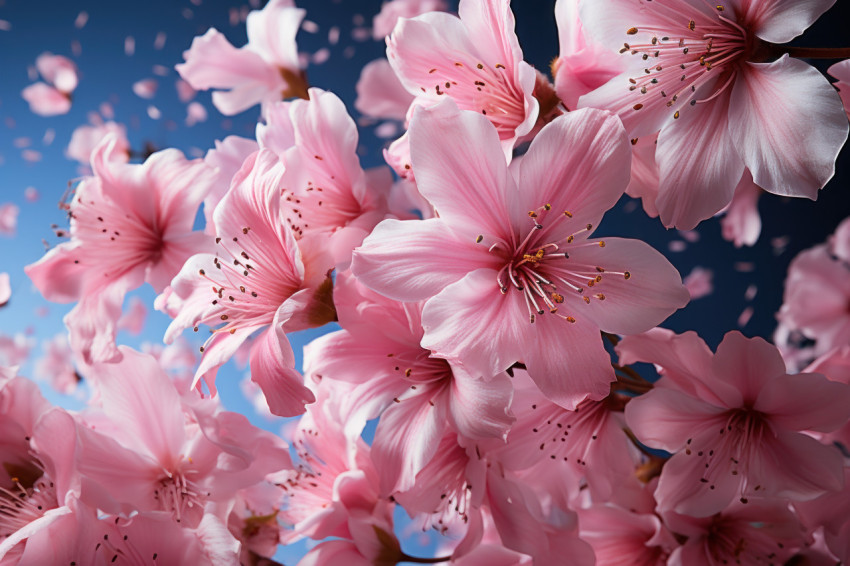 Frozen petals capturing the fleeting beauty of descent