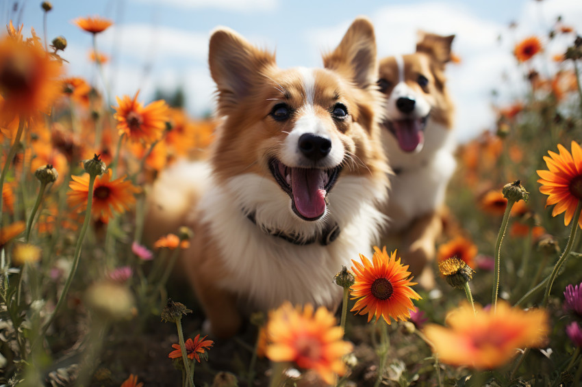 Furry friends revel in flowering meadows