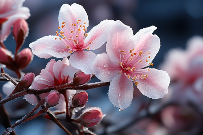 Frosty florals welcoming spring touch