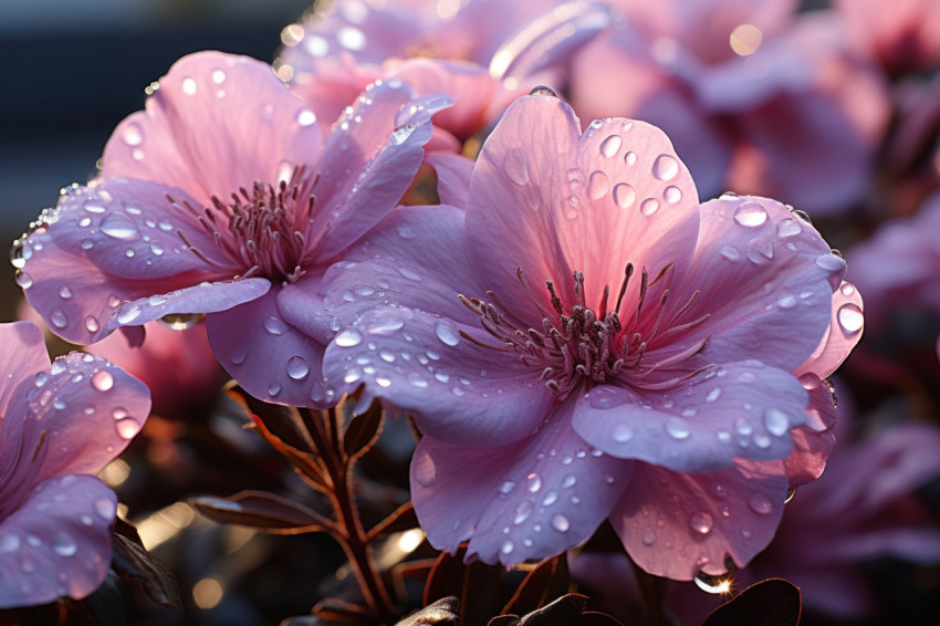 Fresh beginnings morning dew on delicate petals