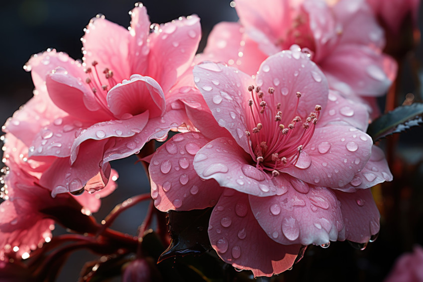 Petals awakened by dawn light