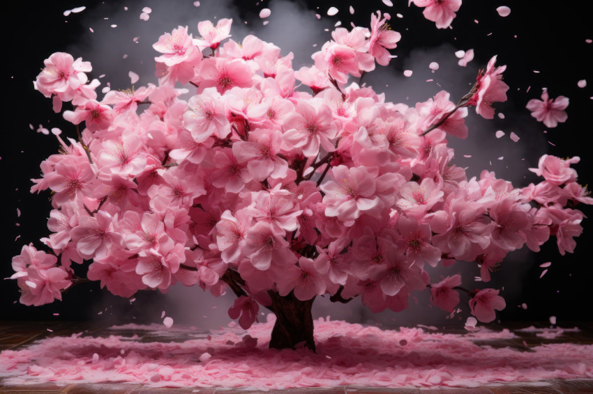 Cherry blossom petal dance