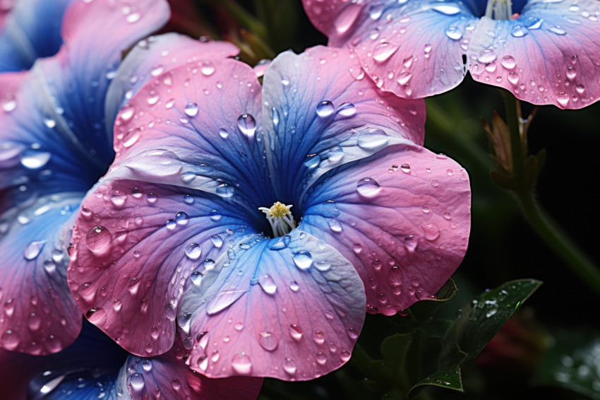 Petal adorned morning glory dewy elegance