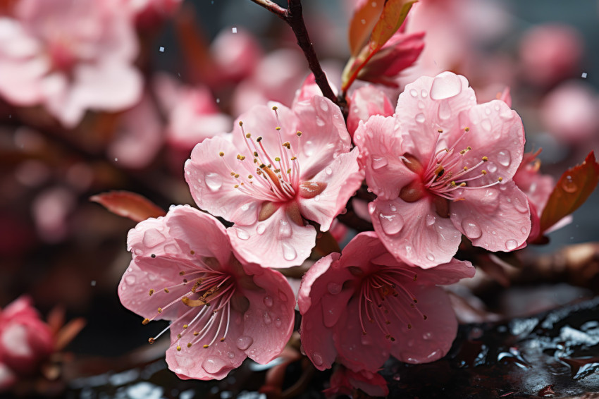 Cherry petal whirl ephemeral poetry in blossom