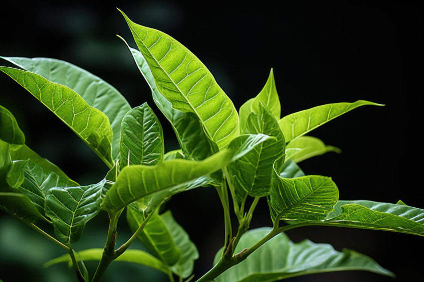 Nature poetry revealed in the unfolding of a green leaf a symbol of growth and vitality