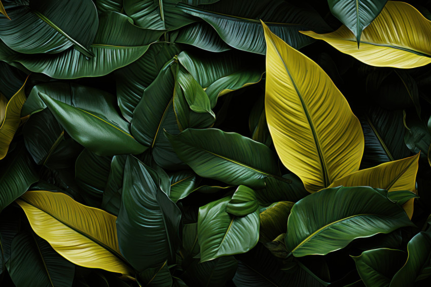 A visual tapestry of green leaves in abstract form