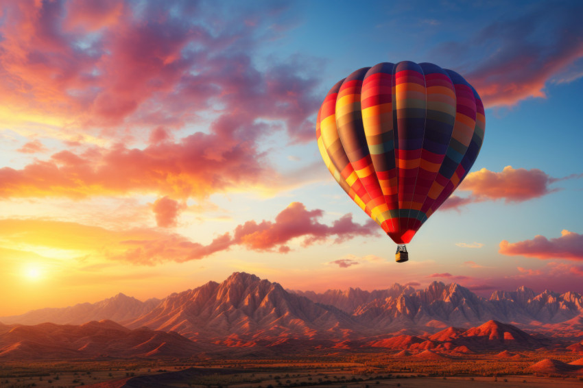 Sunset hot air balloon ride with a romantic twist